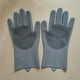 thumbnail image 2 of Effortlessly Clean Your Dishes with our Waterproof and Insulated Silicone Dishwashing Gloves - Includes Bonus Dishwashing Brush! Perfect for Housework Cleaning - 1 Pair, 2 of 5