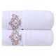 thumbnail image 1 of 1/2/4pcs Cotton Material Thickened Embroidered Towel Set, Crown Pattern Soft Absorbent And Not Faded, 13.7*29.5in Hand Towel And 27.6*55in Bath Towel Set, Suitable For Family Use, 1 of 5