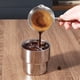 thumbnail image 3 of taza de café concentrada leche lata 120ml, boquilla doble de acero inoxidable compacto, casa bar cocina hornear regalo de la fiesta taza de vertido portátil - plata, 3 of 3