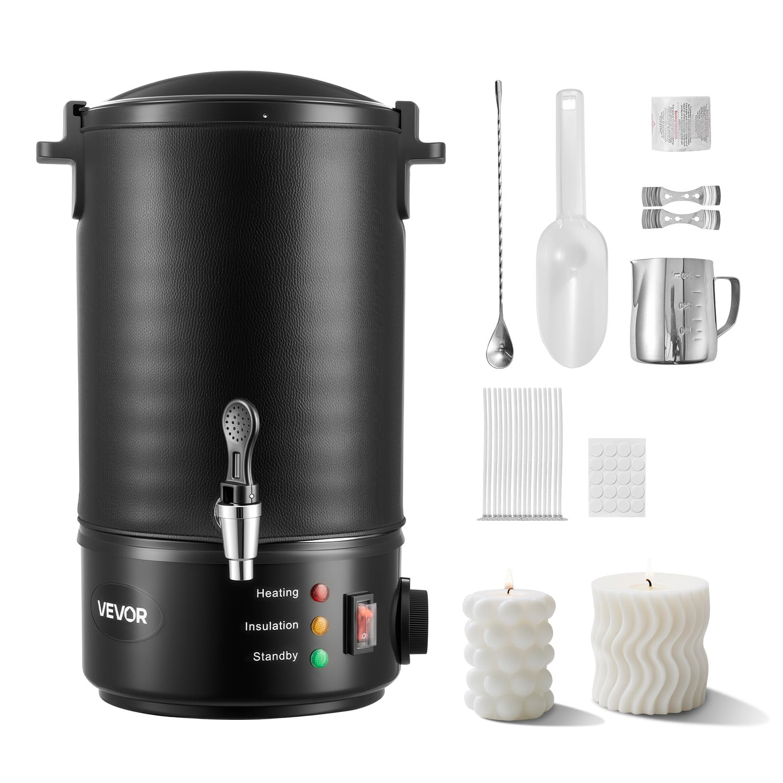 Fundidor De Cera Vevor De 7,3 Kg Para Hacer Velas Con Control De Temperatura