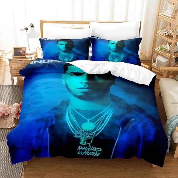 Anuel Aa Real Hasta La Muerte Bedding Set Boys Girls Twin Queen Size Duvet Cover Pillowcase Bed Boys Adult Home TextileextileBed Sheets
