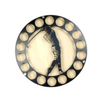 Ioensy - Soporte De Exhibición De Pelota De Golf Colgando Un Estuche De Recolección De Bolas De Artesanía De Decoración Redonda