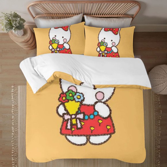 Cheery Chums 3-Piece Bedding Set For Kids Boys Girls Adult Cartoon Warm Cute Fashion Holiday Present Gift Bed Sheets