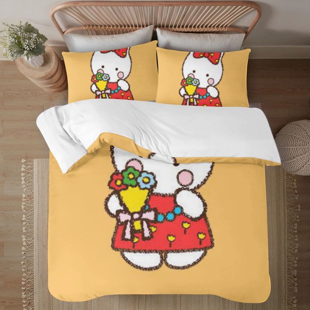 Cheery Chums 3-Piece Bedding Set For Kids Boys Girls Adult Cartoon Warm Cute Fashion Holiday Present Gift Bed Sheets