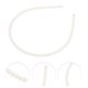 thumbnail image 2 of Ofertas Únicas 1 Pc Diadema Elegante de Perla Falsa para Mujeres y Niñas 4.53" ID Tono Dorado Blanco, 2 of 4
