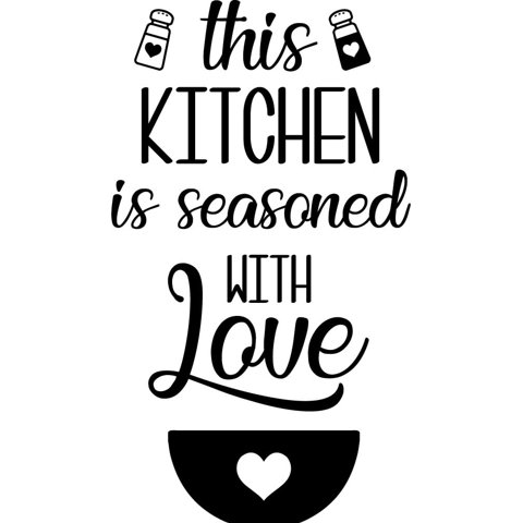 Rienda Libre Graphics - Decomural Seasoned With Love Kitchen Ws-51020