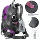 thumbnail image 4 of Mochila FENGDONG impermeable y ligera de 40 litros para senderismo, color morado, 4 of 6
