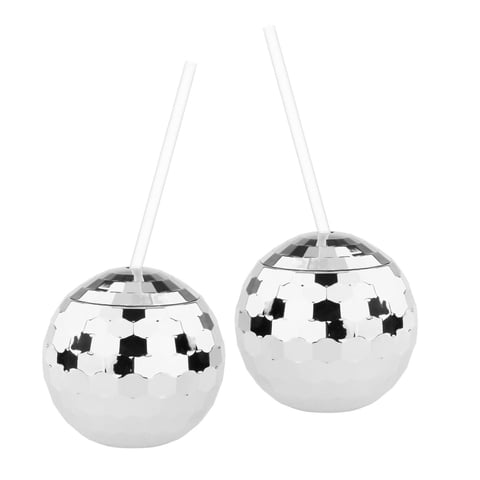 Magideal - 2 Tazas, Copa De Cóctel Con , Botellas De Té, Regalo Único Para Bebidas De Fiesta, Copas De Vino, Bebidas De Fiesta, 600 Ml/20 , Plata Plata-2