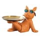 thumbnail image 3 of Escultura De Bulldog Francés, Mayordomo De Perro De Resina Con Estatua De Bandeja, Decoración Moderna Para El Hogar, 3 of 5