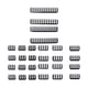 thumbnail image 2 of 24 Piezas Cable Peine GPU 6 Pines 8 Pines Placa Base 24 Pines Para Clip De 3,0 A 3,6 Mm Negro, 2 of 5