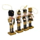 thumbnail image 2 of 4 Piezas Figura De Soldado Cascanueces Adorno De Muñeca Para Festival Oficina Fiesta Negro Y Dorado, 2 of 3