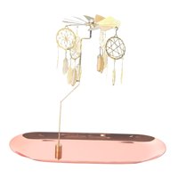 Bothyi - Portavelas Giratorio Giratorio Para Velas, Soporte Para Velas De Té De Metal, Regalo De Cumpleaños, Rosa