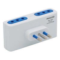 Enchufe Philco Cuadruple 2P + T 10A 250V Blanco