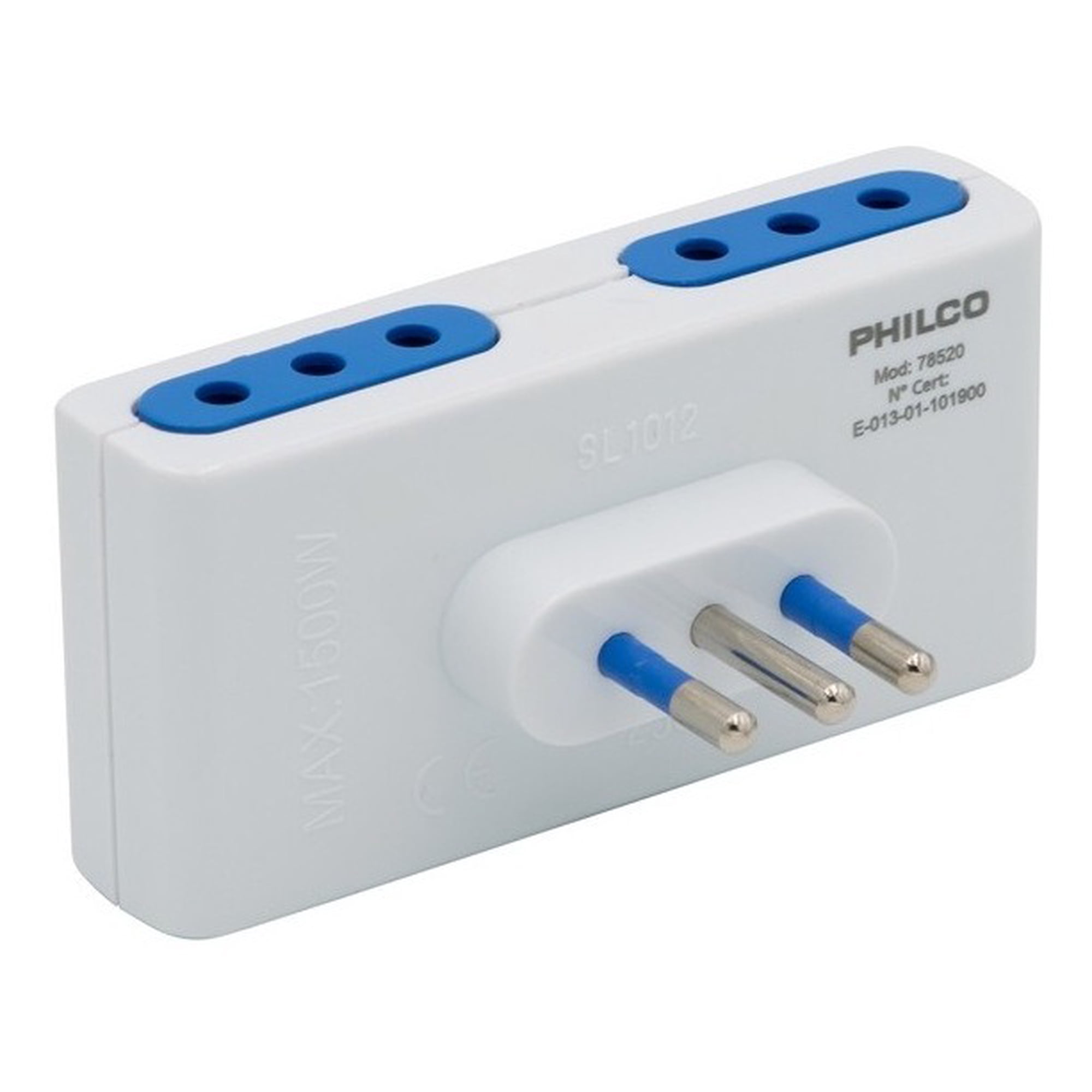 Enchufe Philco Cuadruple 2p + T 10a 250v Blanco