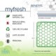 thumbnail image 3 of Ambientador personal myfresh 2.0 de Fresh Products con tecnología de fragancia seca para espacios pequeños, diseño compacto, sensor de movimiento, batería incluida, pepino y melón, paquete de 6, 3 of 6