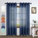 thumbnail image 1 of Cortinas Pitalk azul marino de lino sintético 274 x 274 cm, set de 2 paneles, 1 of 9
