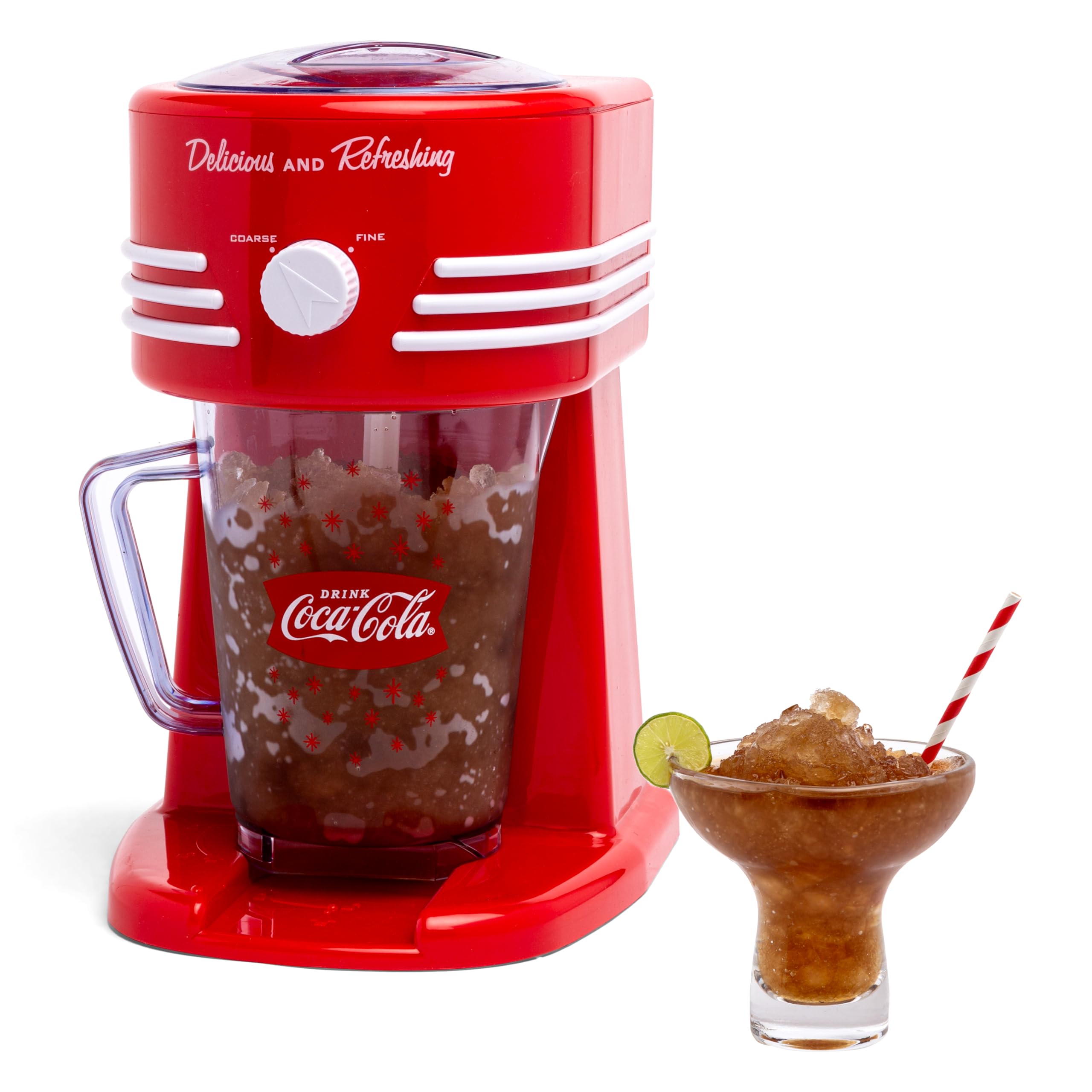 Máquina Para Hacer Bebidas Congeladas Nostalgia Coca-Cola 1.2 L Acero Inoxidable Roja