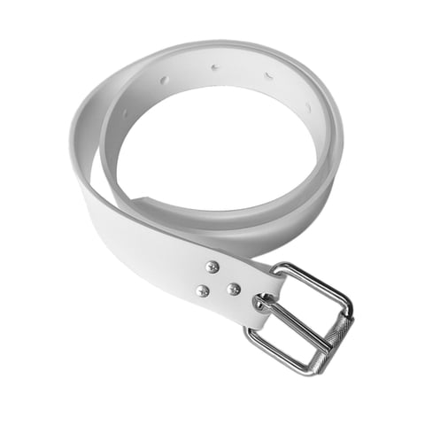 Ioensy - Cinturón De Peso Para Buceo, Práctico Y Portátil, Con Hebilla De Acero Inoxidable, Ajustable, Color Blanco.