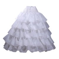 Bothyi - Enagua De Boda Con Cintura Elástica, Enaguas Para Fiesta, Color Blanco, 4 Aros