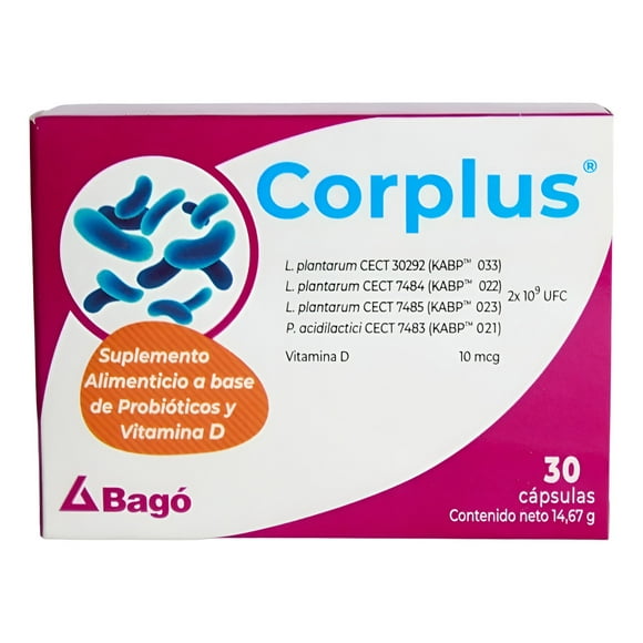 Corplus X 30 Cap Probioticos Vitamina D
