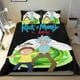 thumbnail image 1 of Rick y Morty: El Anime Conjunto de sábanas temático, trío de piezas, cómodo y amigable con la piel, diseño único, regalo de decoración para el hogar para familiares, amigos y fans,173cm *218cm, 1 of 6