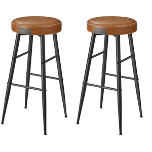 Casa Vinte - Set 2 Taburetes Eco Cuero Café Lejre