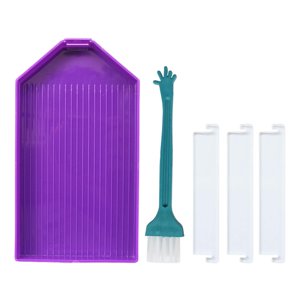Magideal - Bandeja De Clasificación De Diamantes, Bandeja De Clasificación De Cuentas De Artesanía De Diamantes Para Bandeja De Placa De Diamantes De Imitación Violeta