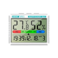 Bothyi - Termohigrómetro 2 En 1 Termómetro De Interior Para Invernadero Oficina Sala De Estar Gato Gris