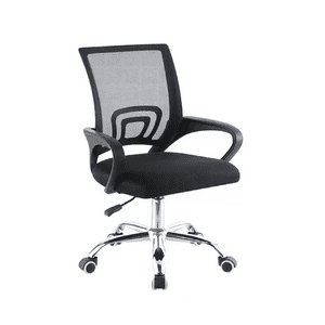 Genérico - Silla De Oficina Mesh Relan Ergonómica Giratoria Color Negro