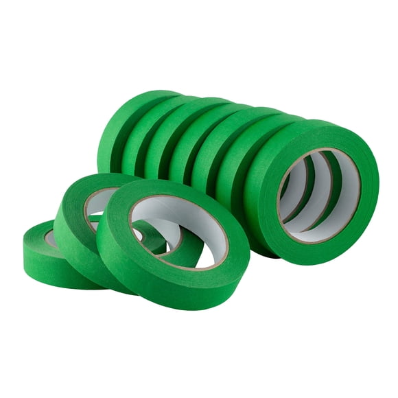 Cinta De Pintor Color Verde 1 Pulgada X 55 Yardas 10 Rollos