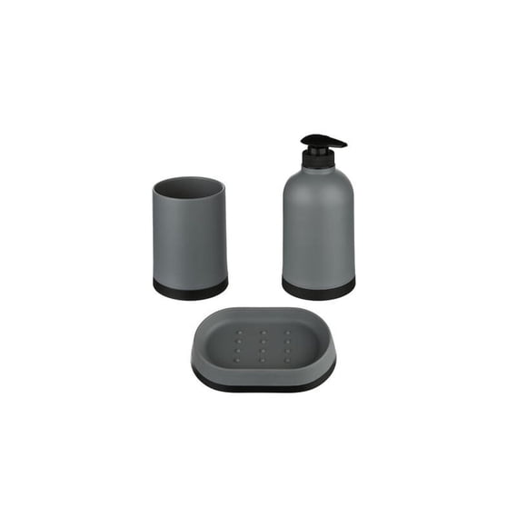 Set De Baño De 3 Piezas Propileno 5Five gris Tamano Unico