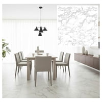 Mobii - Piso Vinílico Símil Porcelanato 45,7X45,7 Mármol Blanco