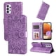 thumbnail image 5 of Funda tipo cartera FOXDOCK para Samsung Galaxy A32 4G , diseño girasol en relieve, cuero PU, cierre magnético, soporte y tarjetero, 5 of 5