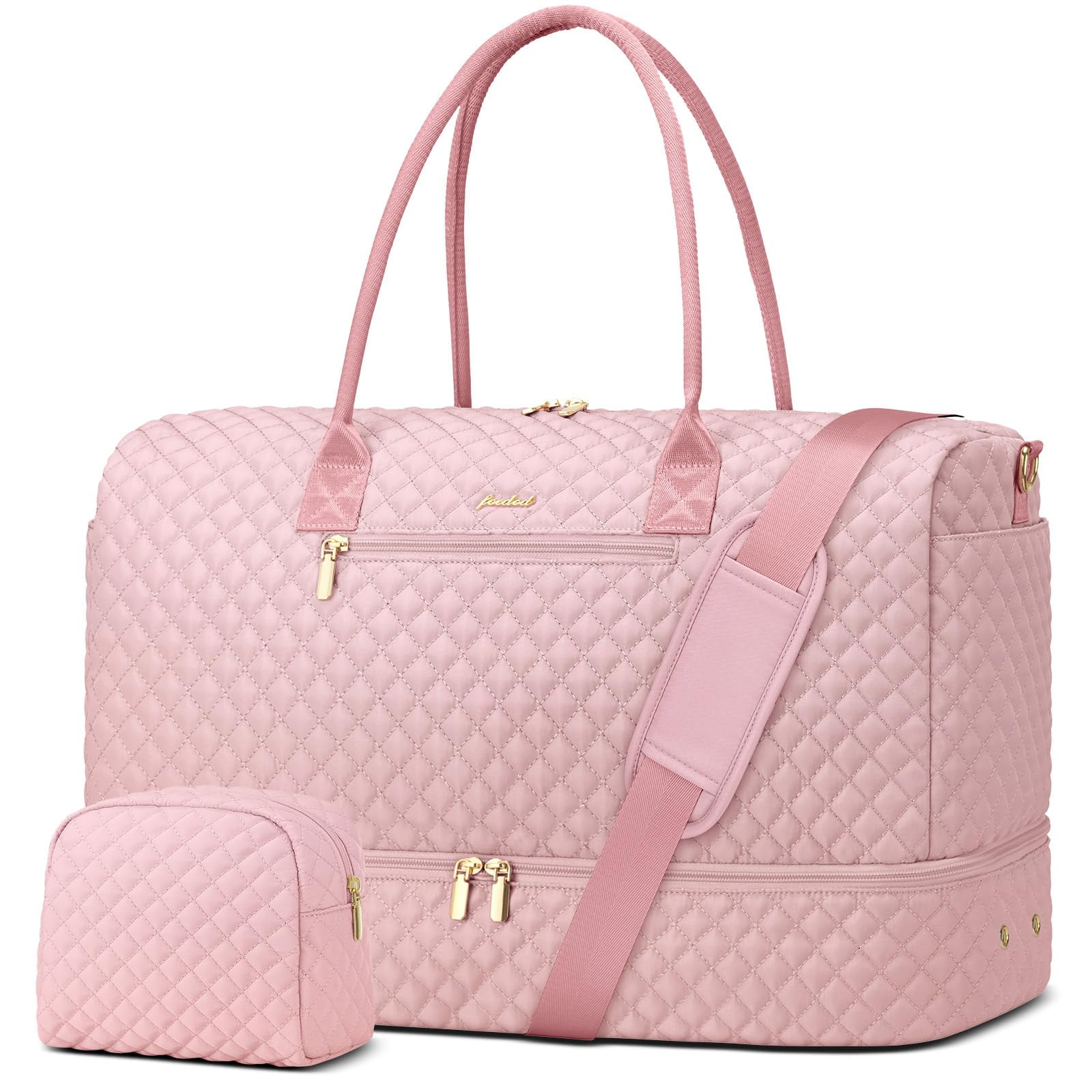 Focdod - Bolso De Viaje Tipo Duffel Weekender 53x23x33 Cm 40 L Rosa