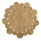 thumbnail image 1 of Alfombra Redonda Yute Borde Círculos Intercalado Natural Jhn, 1 of 3