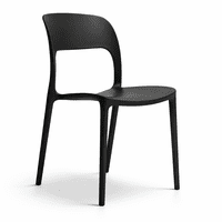 Space Home - Silla Moderna Negra 43X41X83 Cm Para Comedor Terraza U Oficina