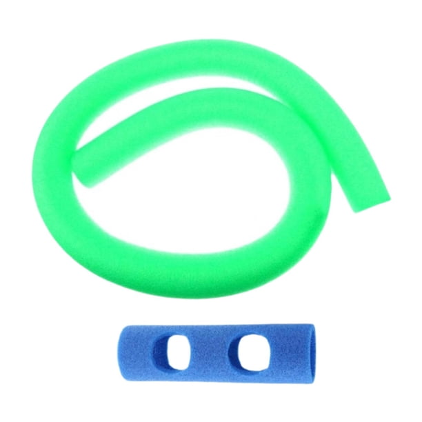 Fideos de piscina con conector, prácticos, flexibles, juguete acuático, ligeros, reutilizables, palos de entrenamiento de natación, fideos de natación Verde Azul