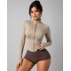 thumbnail image 1 of Chaqueta Deportiva Slim Fit Mujer Corte Crop Cierre Dorado, 1 of 6
