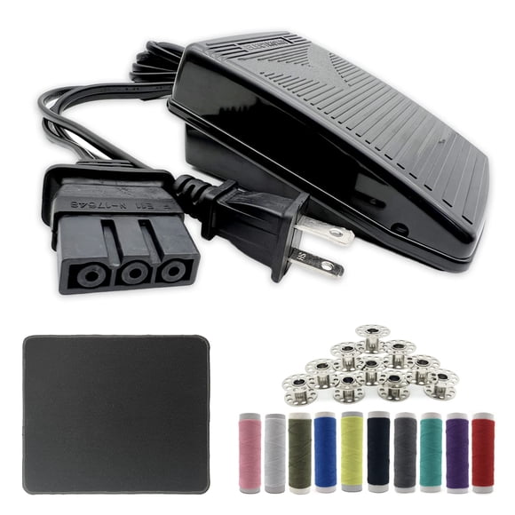 Pedal y cable de alimentación para máquina de coser Brother
