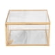 thumbnail image 1 of Caja De Almacenamiento De Joyería De Vidrio Transparente Organizador De Vidrio Cubierto Cuadrado Geométrico, 1 of 5