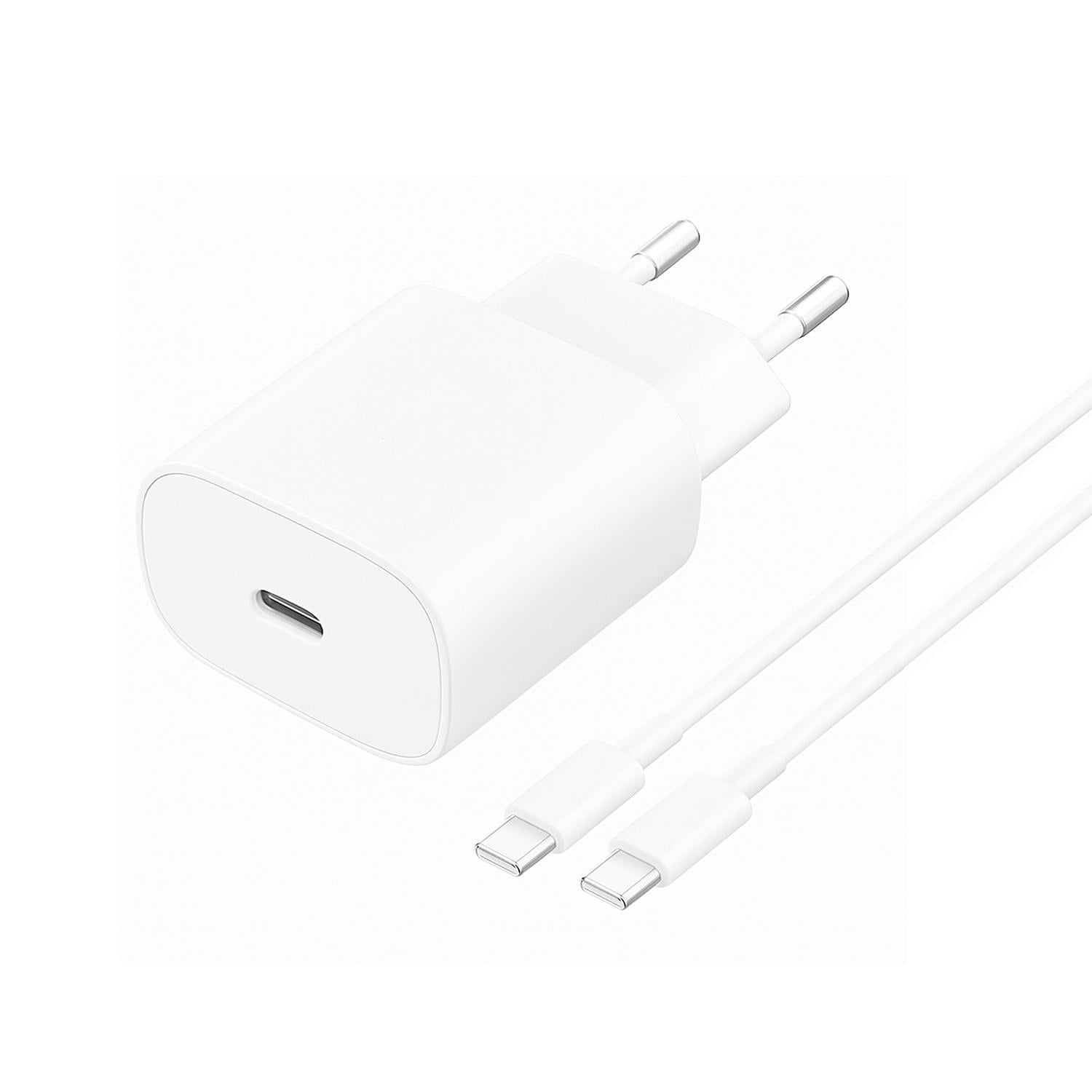 Cargador Super Rápido 25w + Cable De Carga Rápida 1mt Levo Blanco