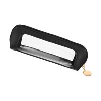 Magideal - Bolsa De Brochas De Maquillaje Organizador Transparente Con Cremallera Estuche Portátil De Cosméticos Funda Impermeable De Pu Adecuada Para Viajes Ofi Negro