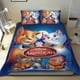 thumbnail image 1 of Los Aristogatos Conjunto de sábanas temático, trío de piezas, cómodo y amigable con la piel, diseño único, regalo de decoración para el hogar para familiares, amigos y fans, 90 cm * 190 cm, 1 of 6