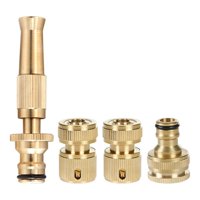 Ioensy - 4 Accesorios De Conexión Rápida Para Manguera De Jardín De Latón Para Limpieza De Vehículos De Jardinería