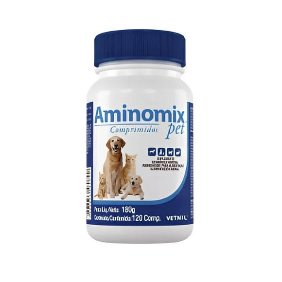 Aminomix Pet Complemento Vitamínico Para Mascotas X 120 Comprimidos