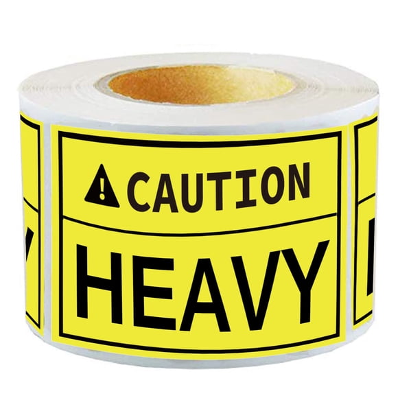 Pegatina ReMarkable Caution Heavy de 5 x 7,6 cm, color amarillo fluorescente, 300 unidades