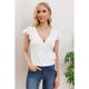 thumbnail image 2 of Polera Mujer Algodon Elasticada Manga Corta Broderie Cuello V 3315, 2 of 3