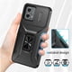 thumbnail image 4 of Funda Armada para Motorola Moto G 2023 5G con Tapa Deslizante y Soporte Magnético Giratorio Negro, 4 of 5