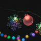 thumbnail image 5 of Luces Solares Navidad Multicolor 4m 20 Led Copos Esferas, 5 of 10