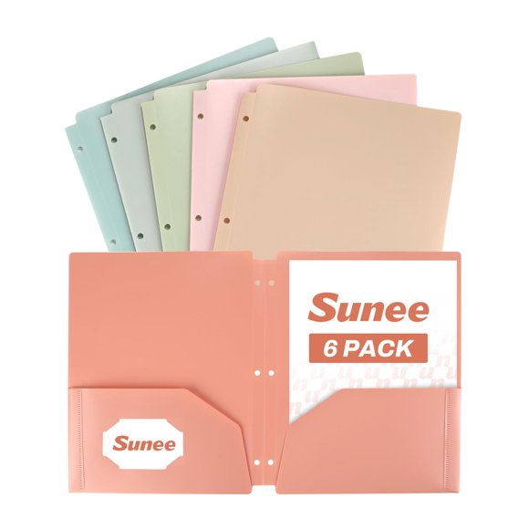 Carpeta SUNEE de 3 anillas – Pack de 6 colores vintage